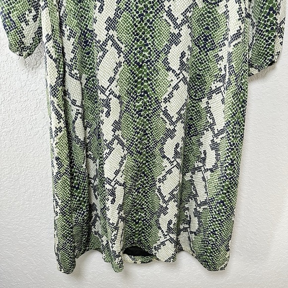 NWT Anthropologie‎ Glamorous Green Snakeskin Print Midi Dress Size Medium - Picture 14 of 15